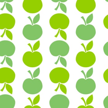 Apple fruit seamless pattern. Food template for background, textile, wrapping paper, wallpaper. vector