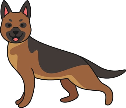 german shepherd dog vector