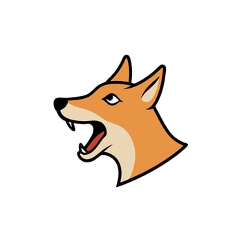 Carolina Dog screams icon vector