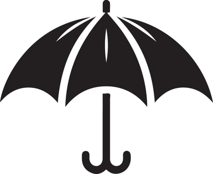 Umbrella silhouette. Umbrella silhouette icon graphic. Rain umbrella symbol vector