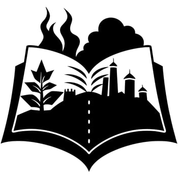 environmental book black silhouette illustration vector