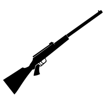 rifle black silhouette illustration vector