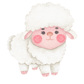 Farm animal watercolor funny png
