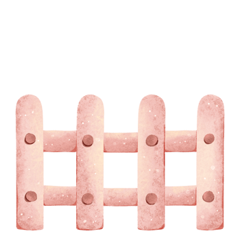 wooden fence painted in watercolor png
