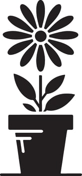 Floral daisy silhouette line art set capturing the playful and creative spirit of floral designs. Perfect for adding a touch of nature to design projects vector