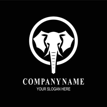 modern elephant head logo design vector