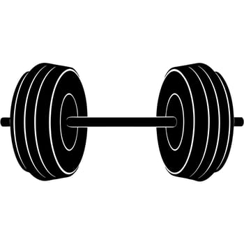 barbell black silhouette illustration vector