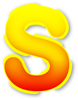 Letter S, Digital Red Yellow Text Effect Alphabet png
