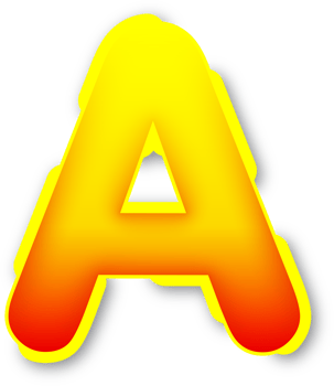 Letter A, Digital Red Yellow Text Effect Alphabet png