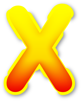 Letter X, Digital Red Yellow Text Effect Alphabet png