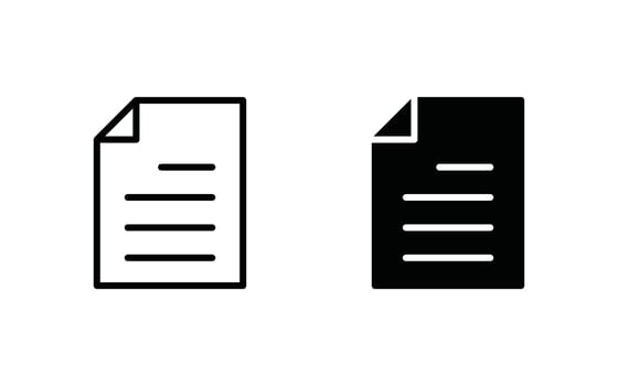 Document icon set illustration for website vector