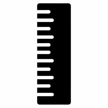 ruler vertical black fill icon vector