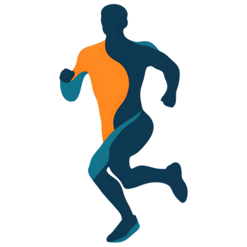 Athlete colored flat icon against transparent background png