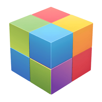 3d cube icon against transparent background png