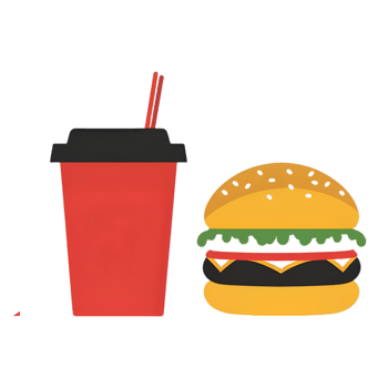 Food icon simple flat icon against transparent background Generated by Ai png