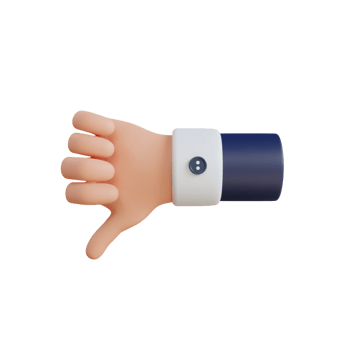 Dislike Hand Gesture 3D Icon png