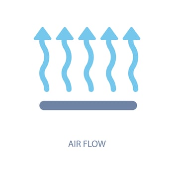 air flow concept line icon. Simple element illustration. air flow concept outline symbol design. vector