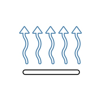 air flow concept line icon. Simple element illustration. air flow concept outline symbol design. vector