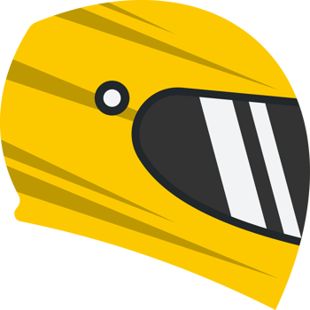 Racing Helmet Flat Illustration Isolated Transparent Background png