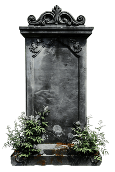 An image showing a blank tombstone isolated offered in high resolution png