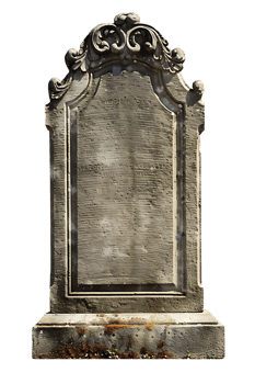 An image showing a blank tombstone isolated offered in high resolution png