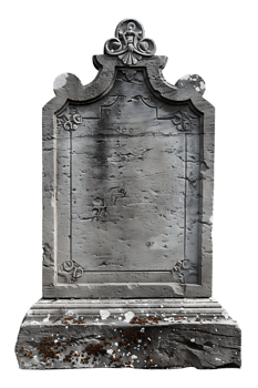 An image showing a blank tombstone isolated offered in high resolution png