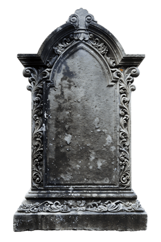 An image showing a blank tombstone isolated offered in high resolution png