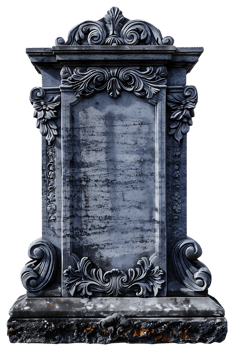 An image showing a blank tombstone isolated offered in high resolution png