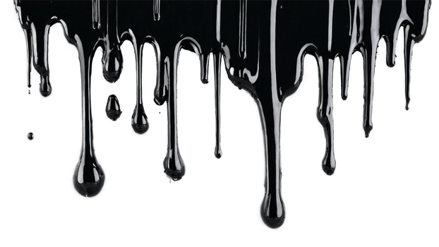 Black paint dripping down png