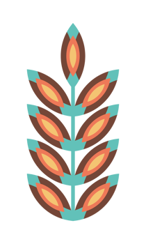Retro Patterned Plant Illustration png