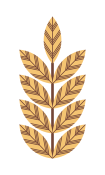 Retro Patterned Plant Illustration png