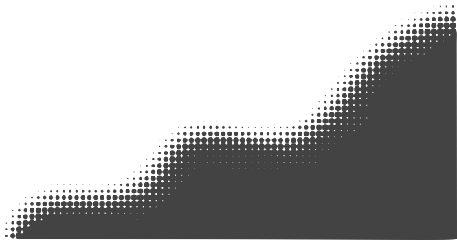 Dotted corner element. Noise gradient fade effect. Halftone grunge gradation shadow. Gritty shade border. Black wavy shape png