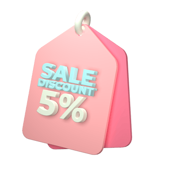 3d render of a price tag icon on transparent background png