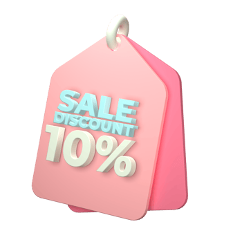 3d render of a price tag icon on transparent background png