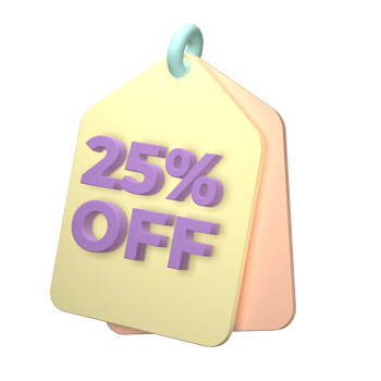 3d render of a price tag icon on transparent background png