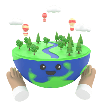 Eco Planet 3D Illustration png