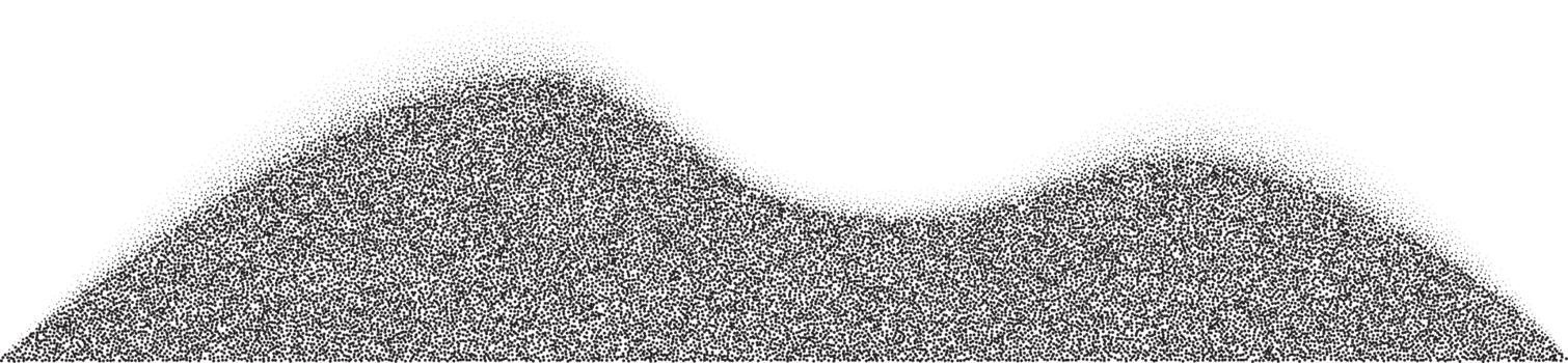 Dotted corner. Noise gradient fade stipple effect. Halftone grunge gradation shadow. Gritty grain border. Black wavy shape png