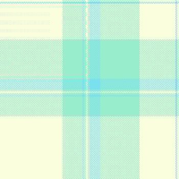 Cosy textile tartan , shape plaid seamless texture. Bandana background check fabric pattern in light yellow and mint colors. vector