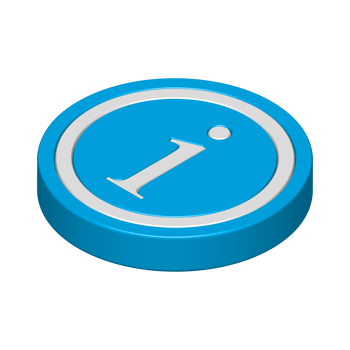 3d info icon realistic of blue button Information symbol for communication business png