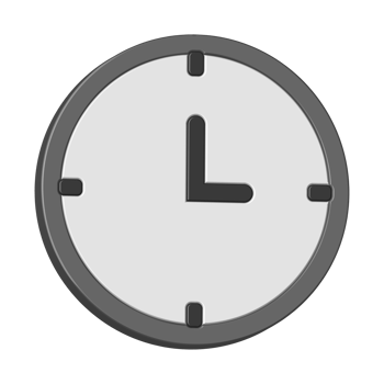Clock icon for success concept with realistic 3d modern design png