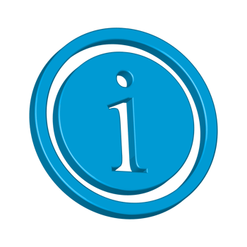3d info icon realistic of blue button Information symbol for communication business png