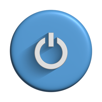Media player icon audio symbol with 3d blue button design for element png