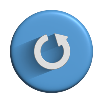 Media player icon audio symbol with 3d blue button design for element png