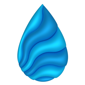 Blue water drop 3d icon nature freshness symbol for element png