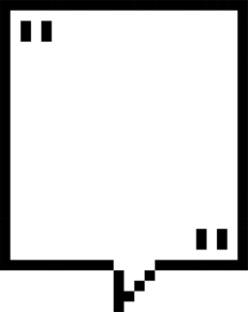 8bit retro game pixel speech bubble balloon with quotation marks, icon sticker memo keyword planner text box banner png