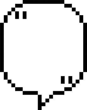 8bit retro game pixel speech bubble balloon with quotation marks, icon sticker memo keyword planner text box banner png