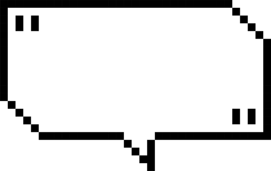 8bit retro game pixel speech bubble balloon with quotation marks, icon sticker memo keyword planner text box banner png