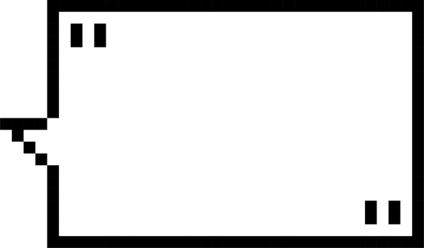 8bit retro game pixel speech bubble balloon with quotation marks, icon sticker memo keyword planner text box banner png