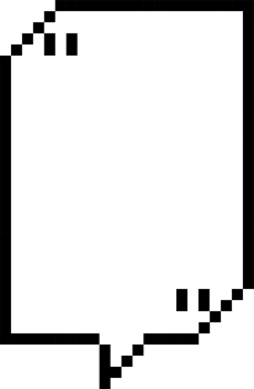 8bit retro game pixel speech bubble balloon with quotation marks, icon sticker memo keyword planner text box banner png