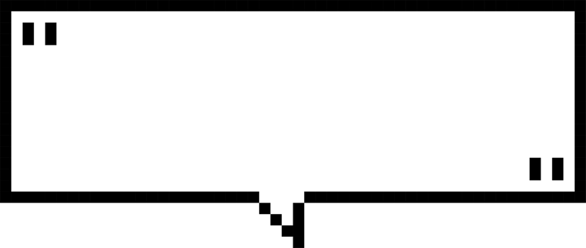 8bit retro game pixel speech bubble balloon with quotation marks, icon sticker memo keyword planner text box banner png